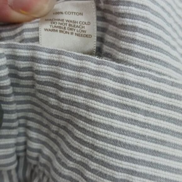 Ann Taylor Loft Pants Original Crop Gray Striped Womens Size 6 - Picture 7 of 7